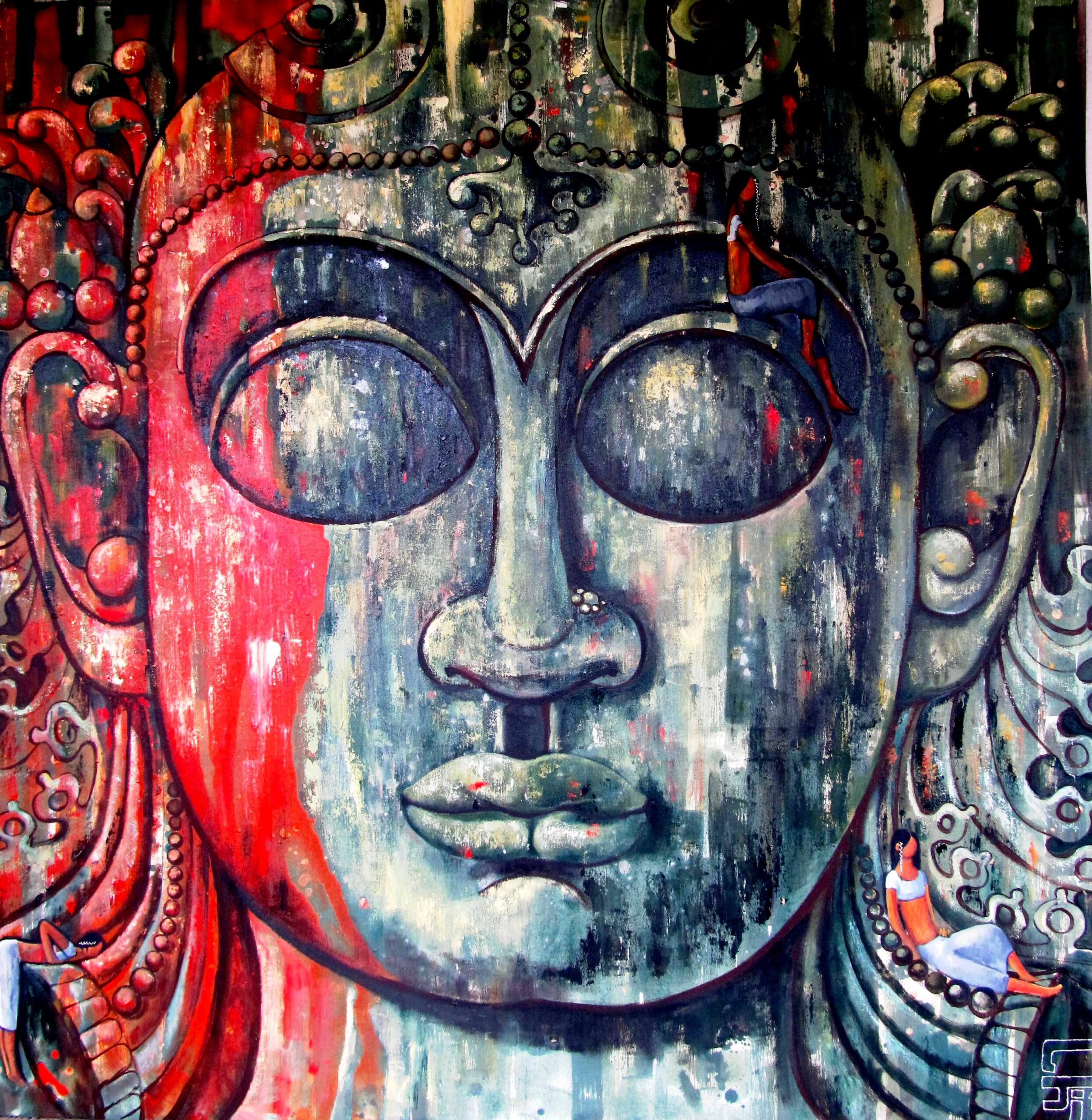 A36 In the shelter of faith II 60 x60 acrylics on canvas 1,80,000
