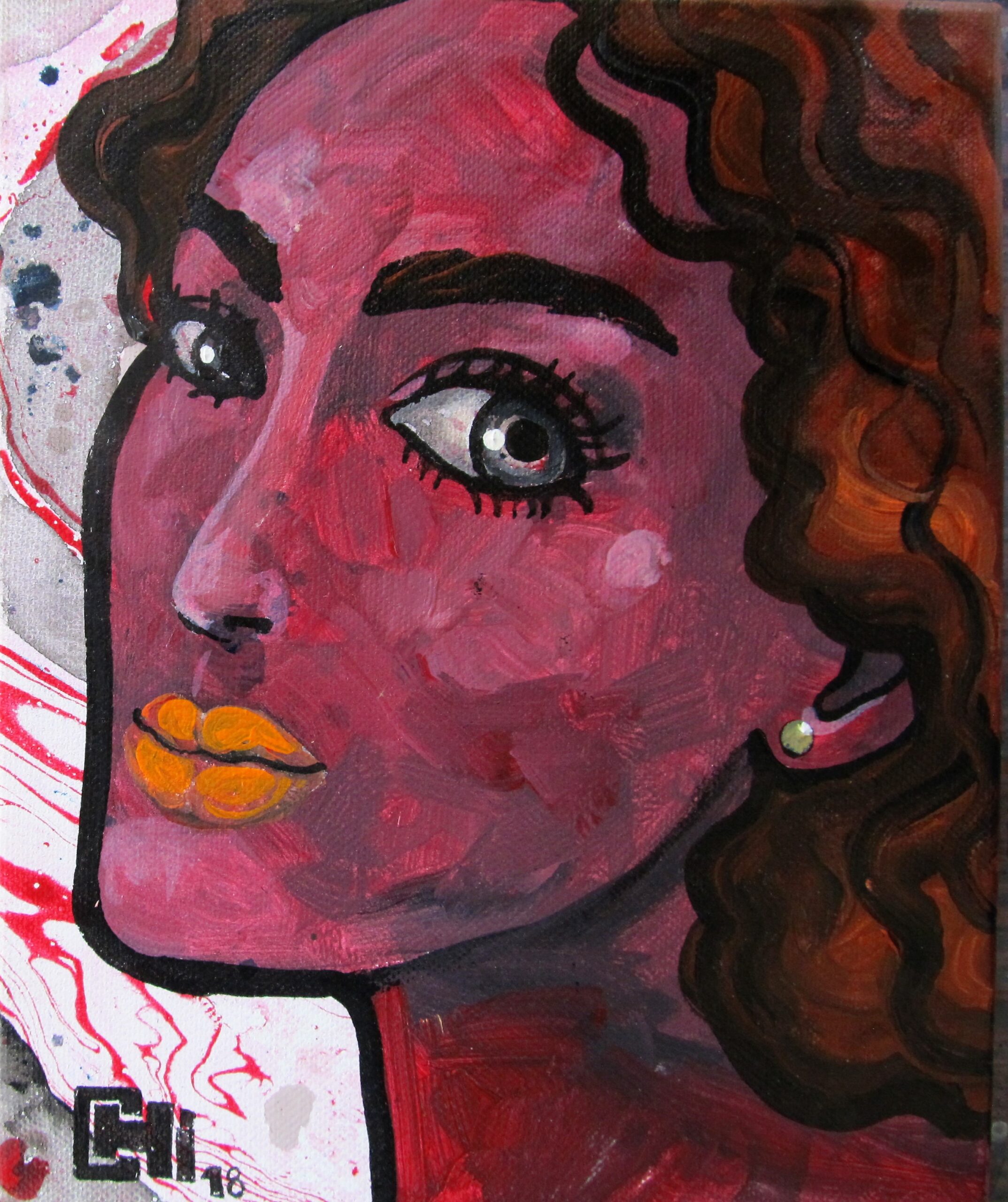 portrait of a girl III 8x10 oil and acrylic on canvas 12,000