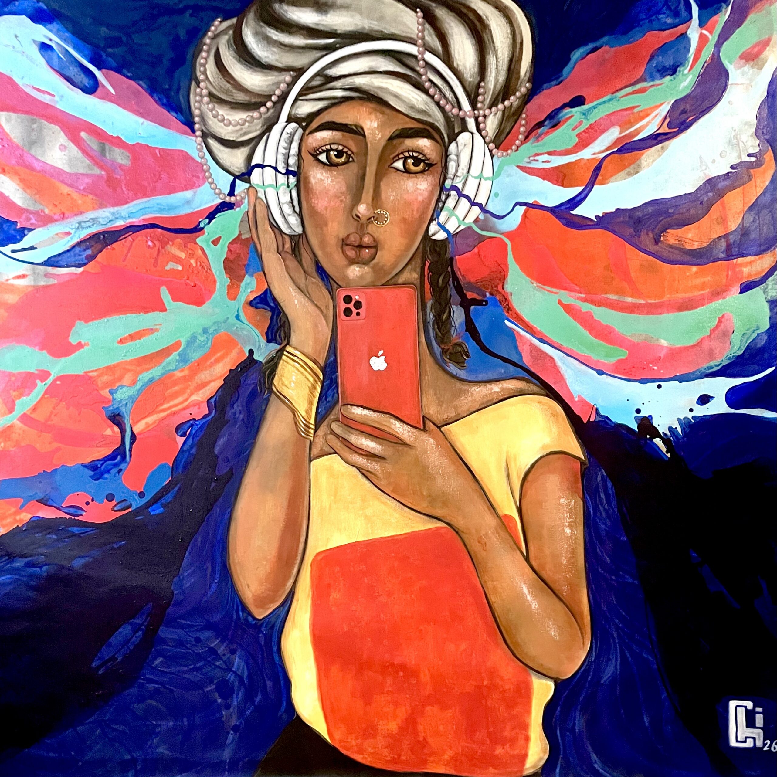 Can you feel it 47"x 48" Acrylics on canvas