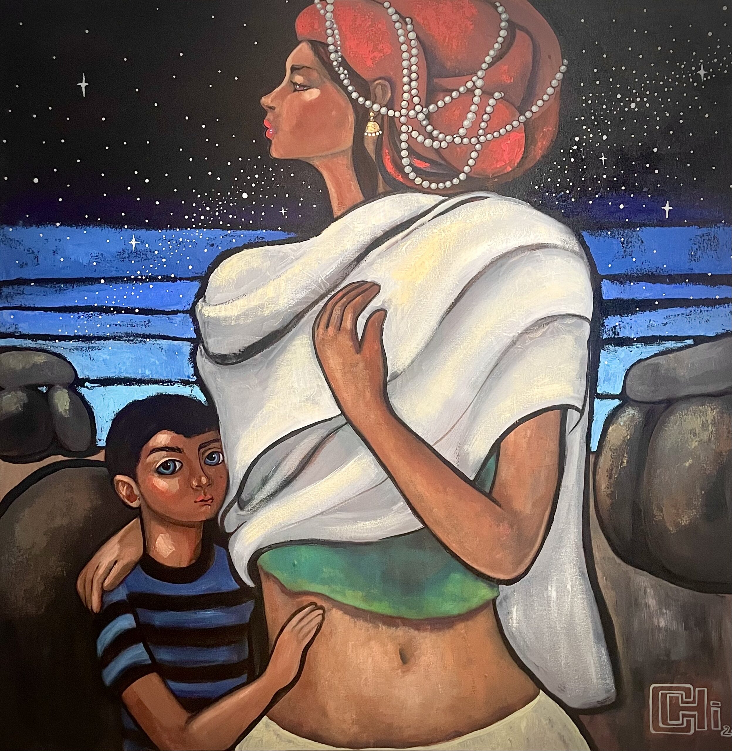 After a days work 36"x36"